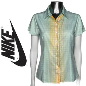 Nike  Golf Shirt Button Front Short Sleeve Golf Shirt Size Small
